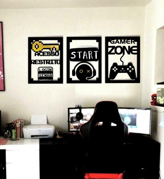 Quadro Trio Gamer Zone