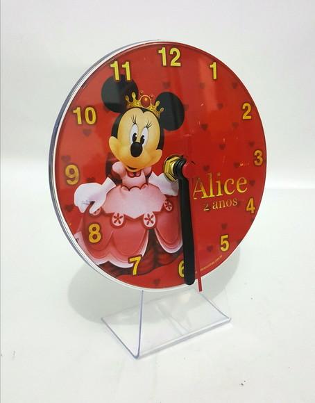 10 Relógios de Mesa Minnie Vermelha