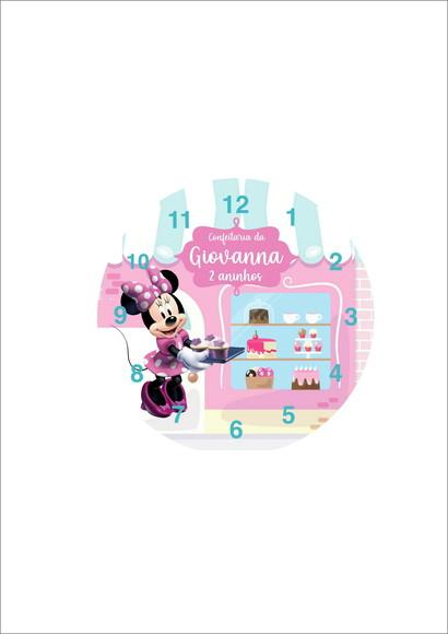 10 Relógios de Mesa Minnie Confeiteira