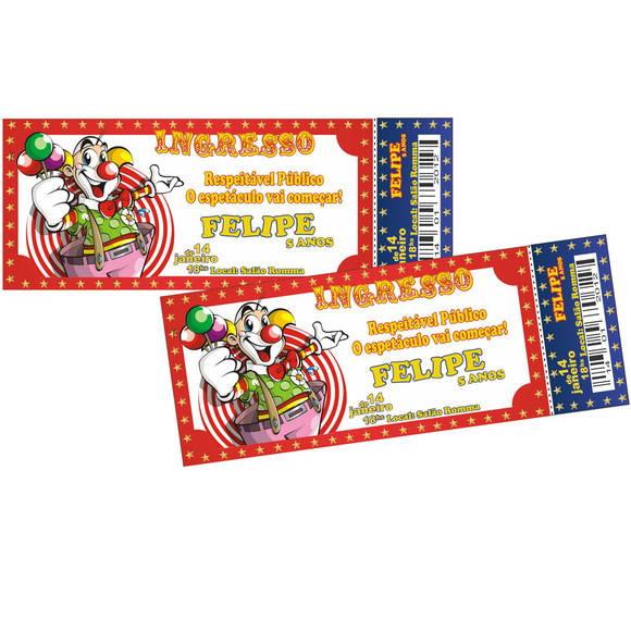 Convite Ingresso Circo
