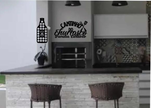 Cantinho do Churrasco + Porta Tampinhas
