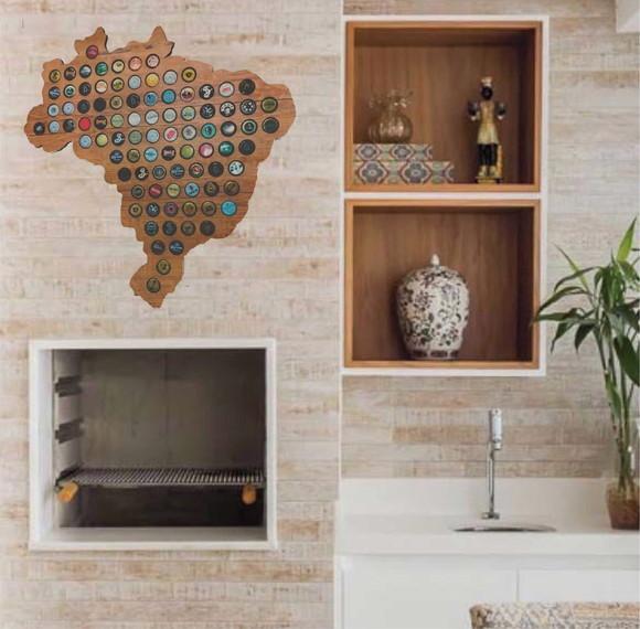 Porta Tampinhas Mapa do Brasil