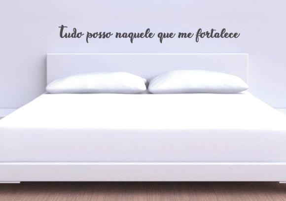 Painel Cabeceira Tudo posso naquele que me fortalece