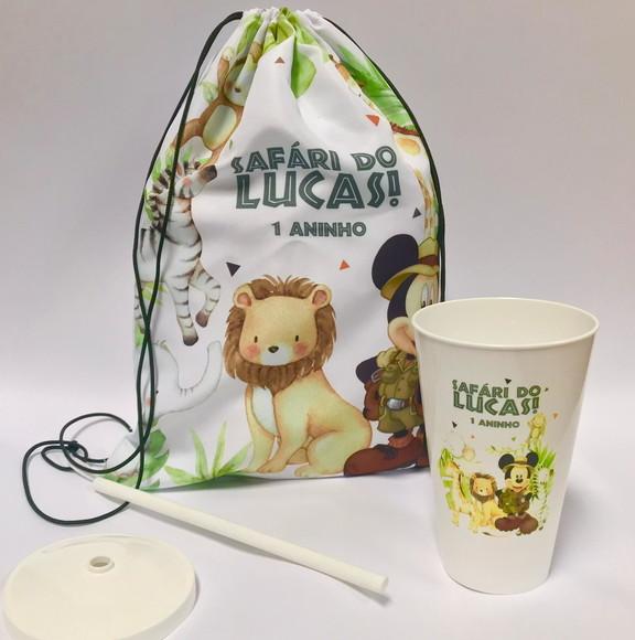 25 Kit Mochila + Copo Safari