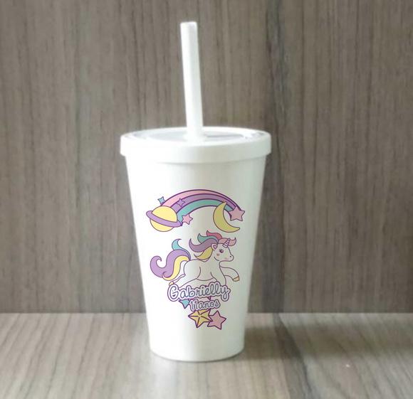 10 Copos Happy Unicórnio