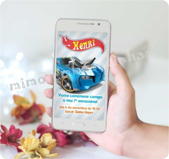 Convite Virtual Hot Wheels