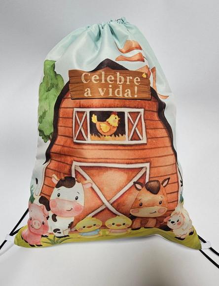10 Mochila Fazendinha Menina- Grande
