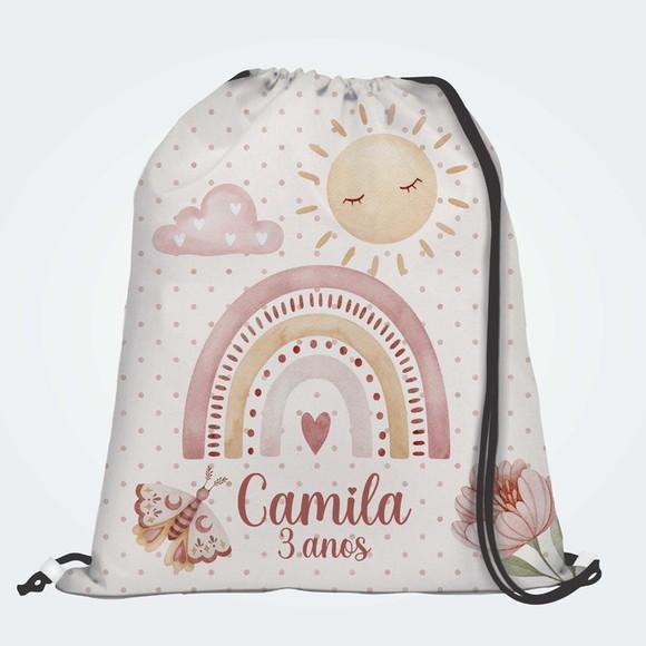 15 Mochila Arco Iris Boho - Grande