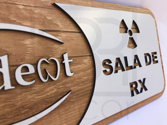 Placa de Identificação Sala de Raio X