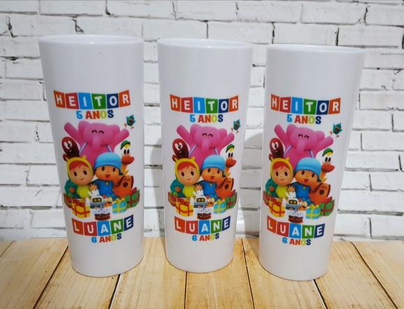 10 Copos Long Drink Pocoyo