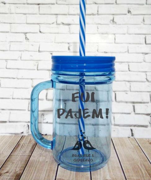 Caneca Mason Jar 450ml Pajem e Daminha