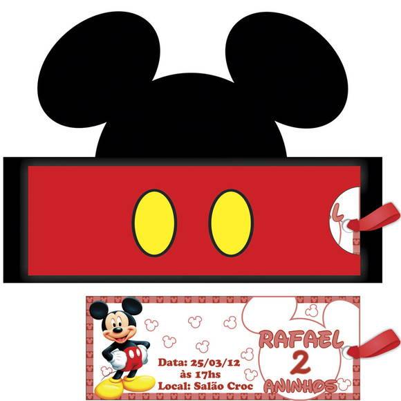 Convite Rosto Mickey