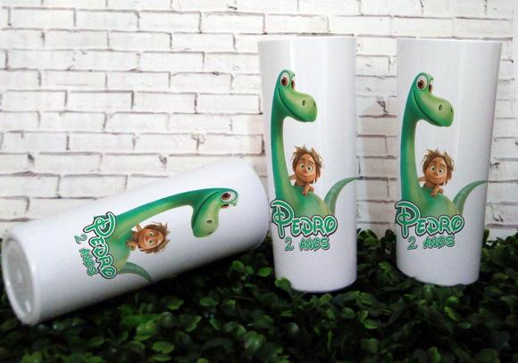 10 Copos Long Drink o Bom Dinossauro