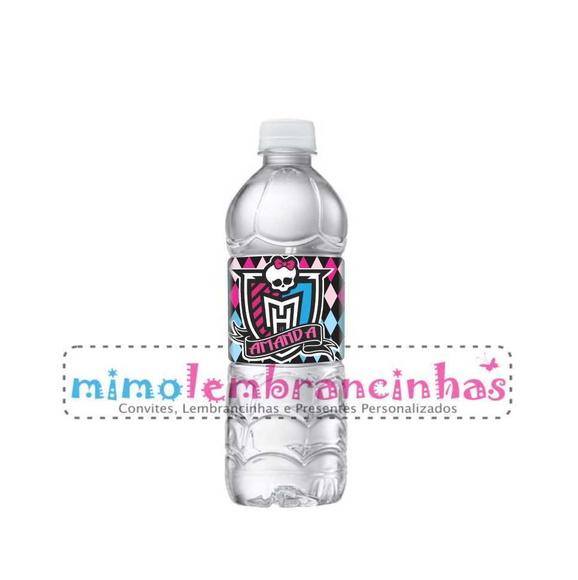Rótulo Água Monster High