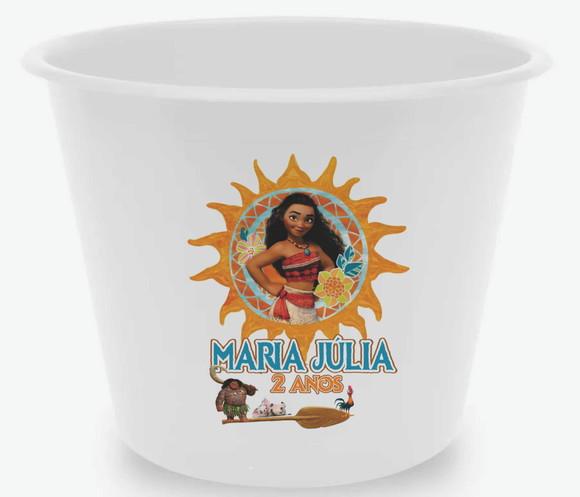 10 Baldes de Pipoca Moana - Impressão Direta