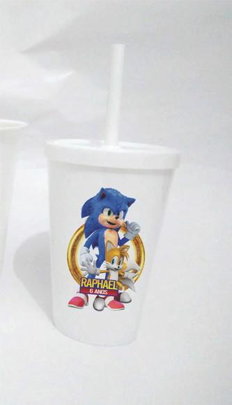 10 Copos Canudo Sonic
