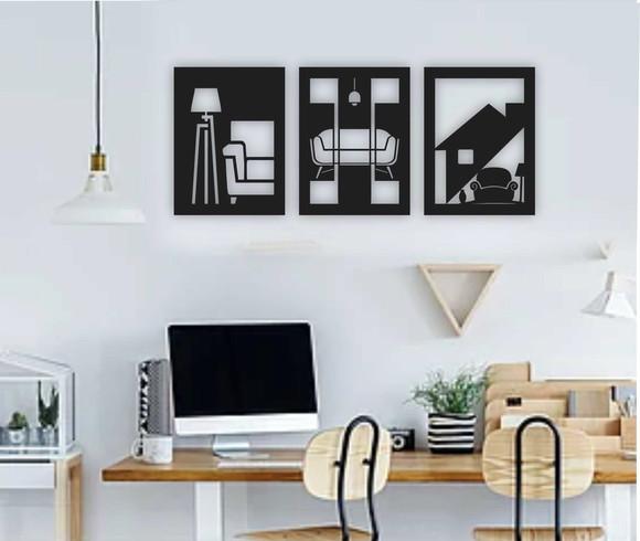 Quadros Design De Interiores Trio De Quadros