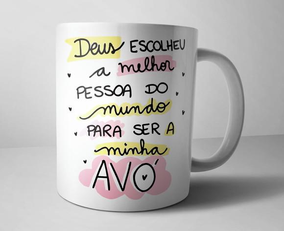 Caneca de Porcelana Feliz dia da Avó