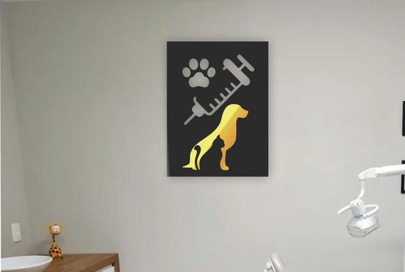 Quadro Medicina Veterinaria 50x40cm