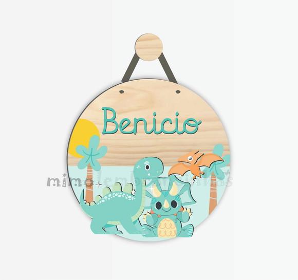 Placa decorativa Infantil Dinossauro