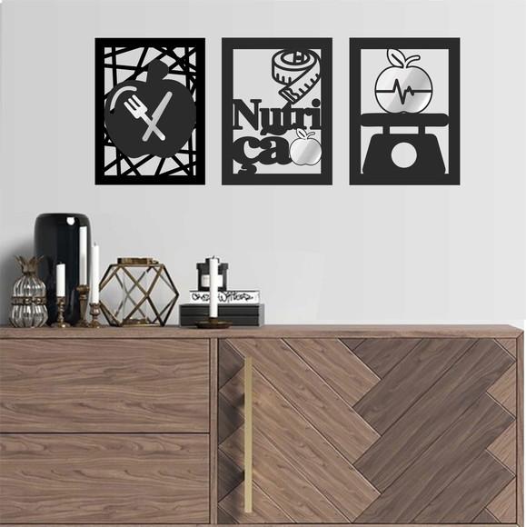 Quadro Nutrição Trio de Quadros
