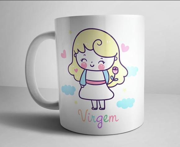 Caneca Signo Virgem - Porcelana