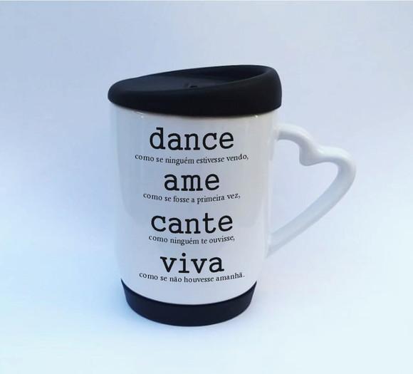 Caneca Gratidão - Tampa Fundo Silicone