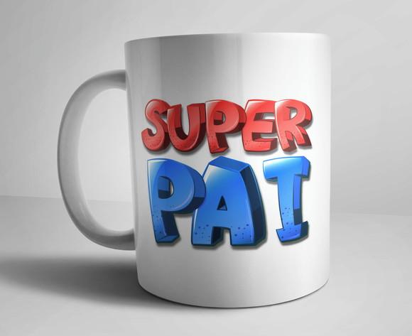 Caneca de Porcelana Super Pai