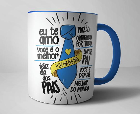 Caneca de Porcelana Feliz dia dos Pais