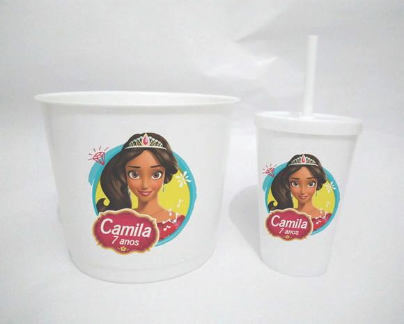 10 Kit Cinema Elena Avalor Balde + Copo