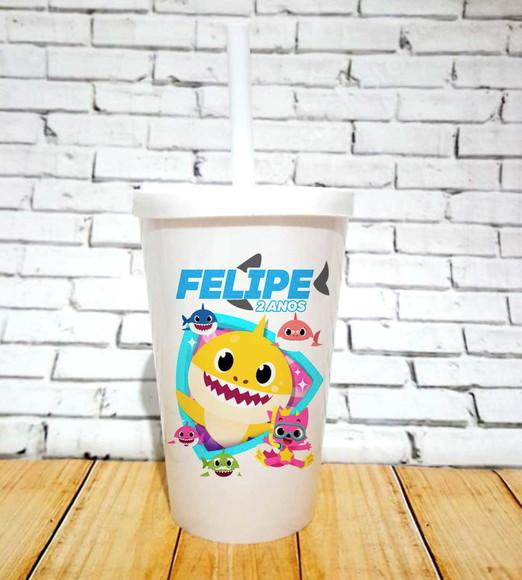 10 Copos Happy Baby Shark