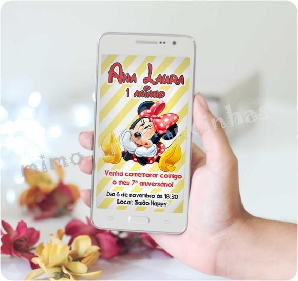 Convite Virtual Minnie Vermelha