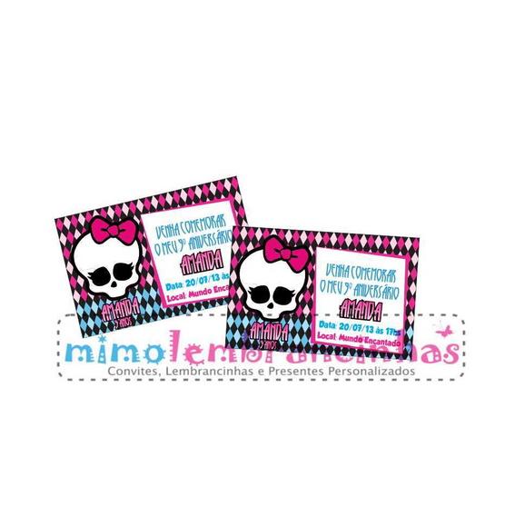 Convite 10x15cm Monster High