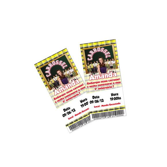 Convite Ingresso Carrossel