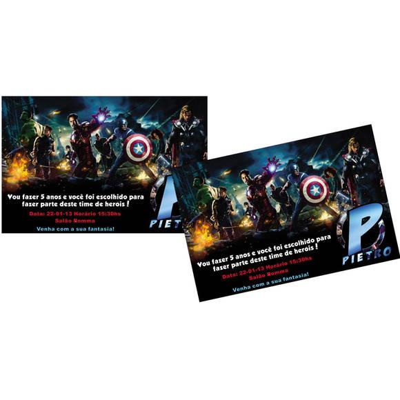 Convite Os Vingadores