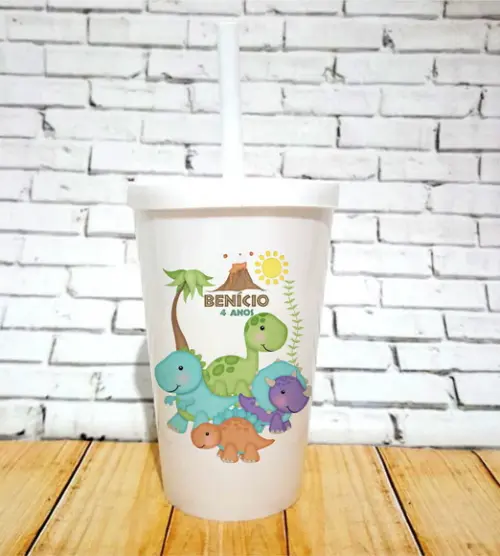 10 Copos Happy Dino Baby