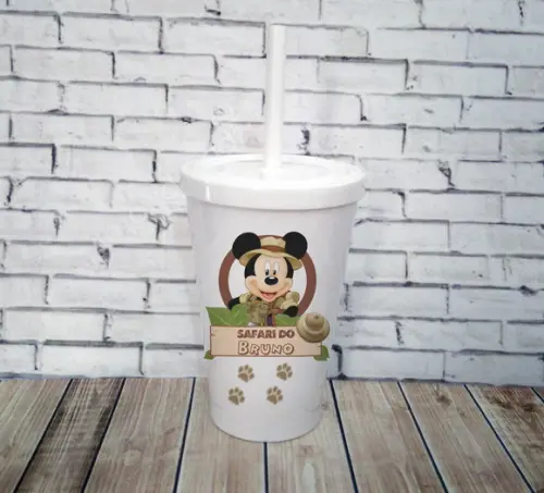 10 Copos Happy Mickey Safari
