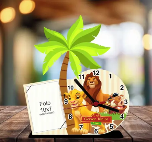 10 Centros de Mesa Rei Leão com Foto