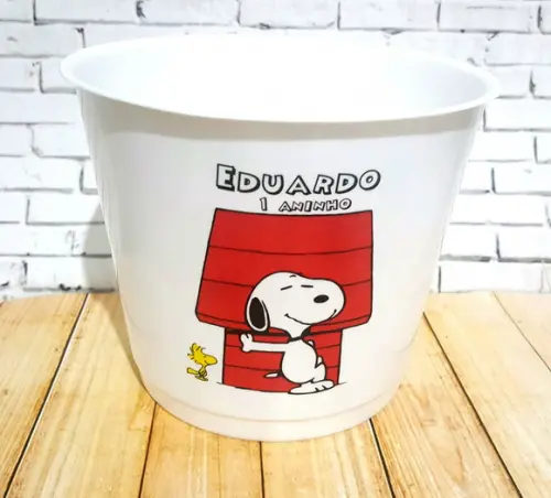 10 Baldes de Pipoca Snoopy - Impressão Direta