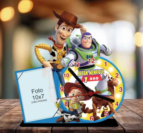 12 Centros de Mesa Toy Story com Foto