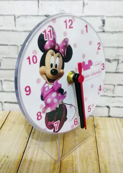 10 Relógios de Mesa Minnie Rosa
