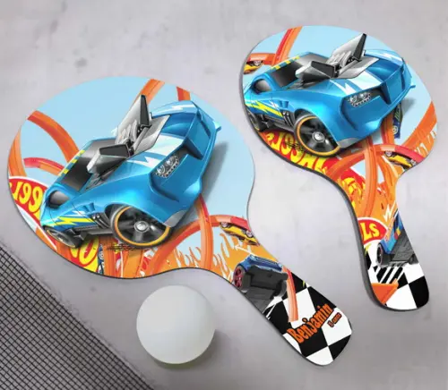 10 Raquetes Ping Pong Hot Wheels