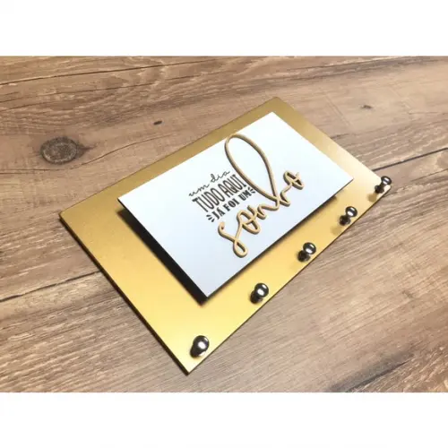 Porta Chaves "um Dia Tudo Aqui Já Foi Um Sonho" Dourado