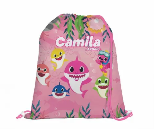 10 Mochila Baby Shark Menina - Grande