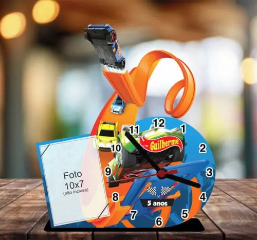 12 Centros de Mesa Hot Wheels com Foto