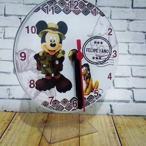 10 Relógios de Mesa Mickey Safari - Modelo 02