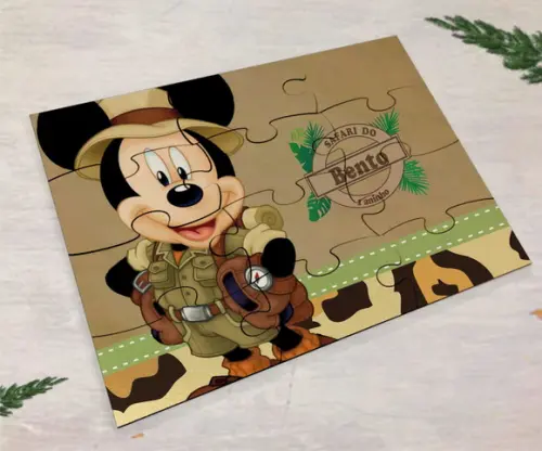 Quebra Cabeça Mickey Safari