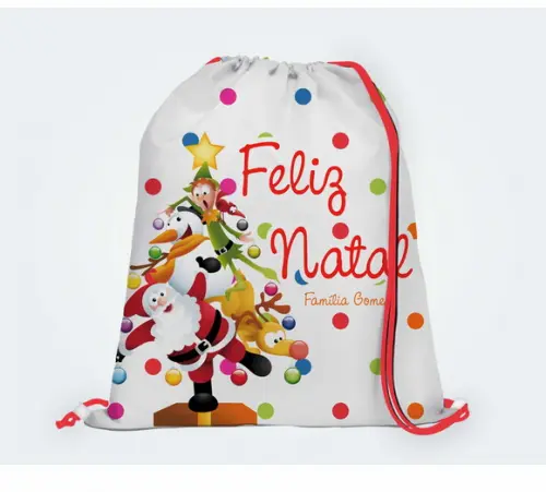 10 Mochila Feliz Natal - Grande