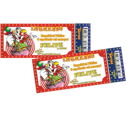 Convite Ingresso Circo