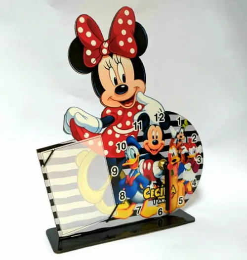 26 Centros de Mesa Minnie com Foto